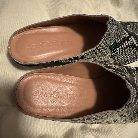 Acne Studios Snakeskin Pointed Mule Size 38 - Picture 2 of 9